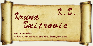 Kruna Dmitrović vizit kartica
